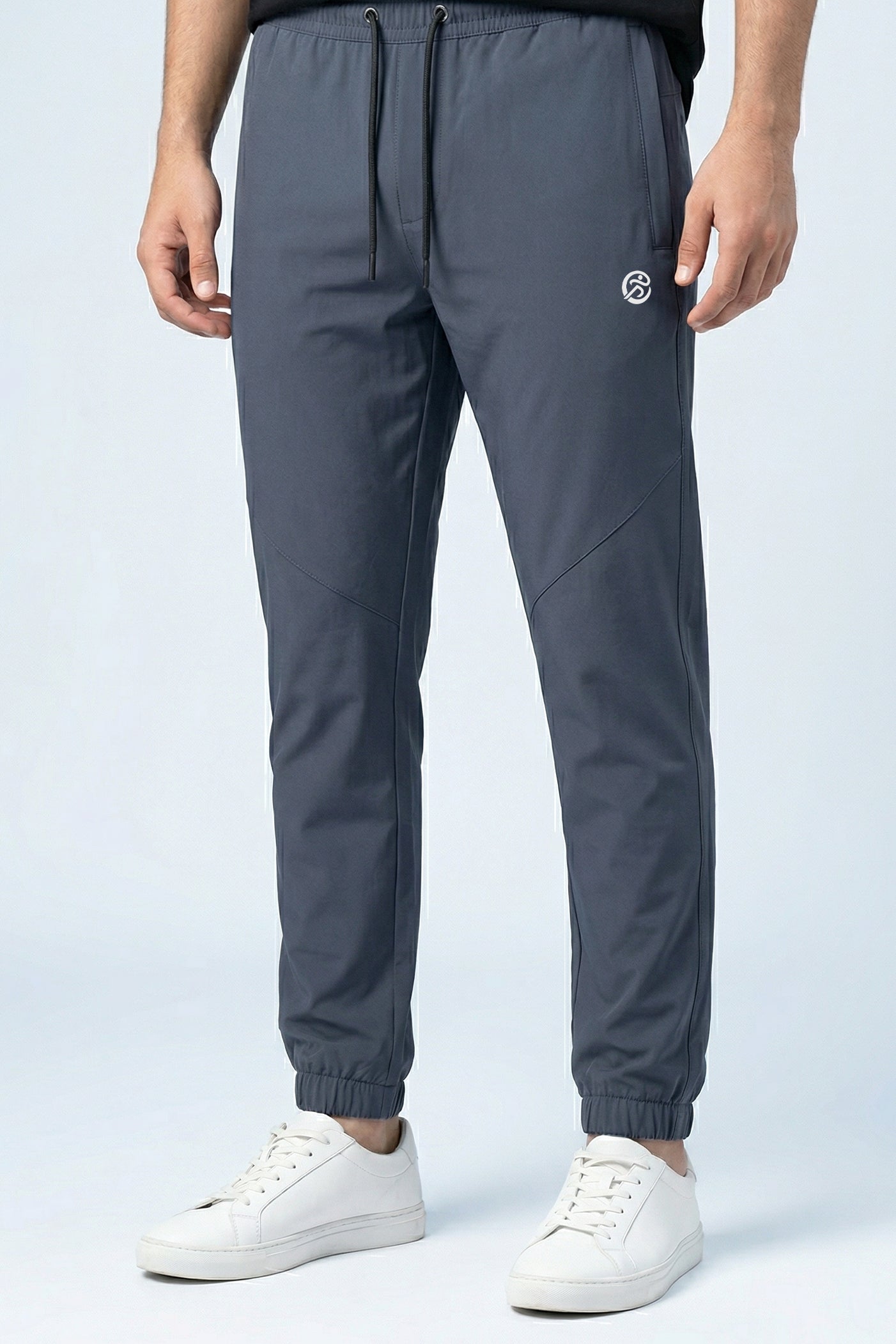 Slate Grey Tapered Jogger Pants