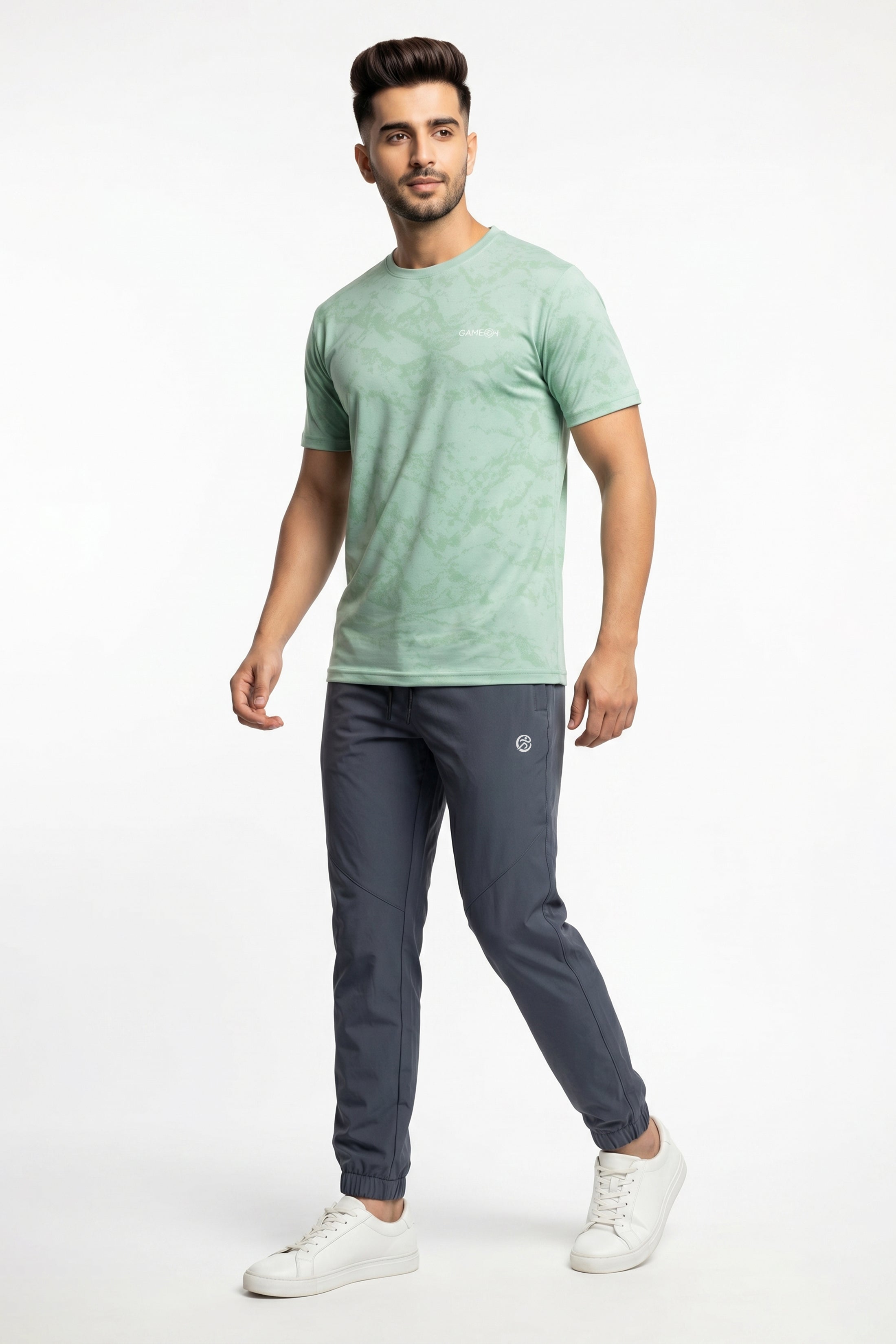 Imported Mint Grove Tracksuit - Premium Nod Mash Polyester Shirt + Excutive Micro Strech Narrow Fit Gray Trouser