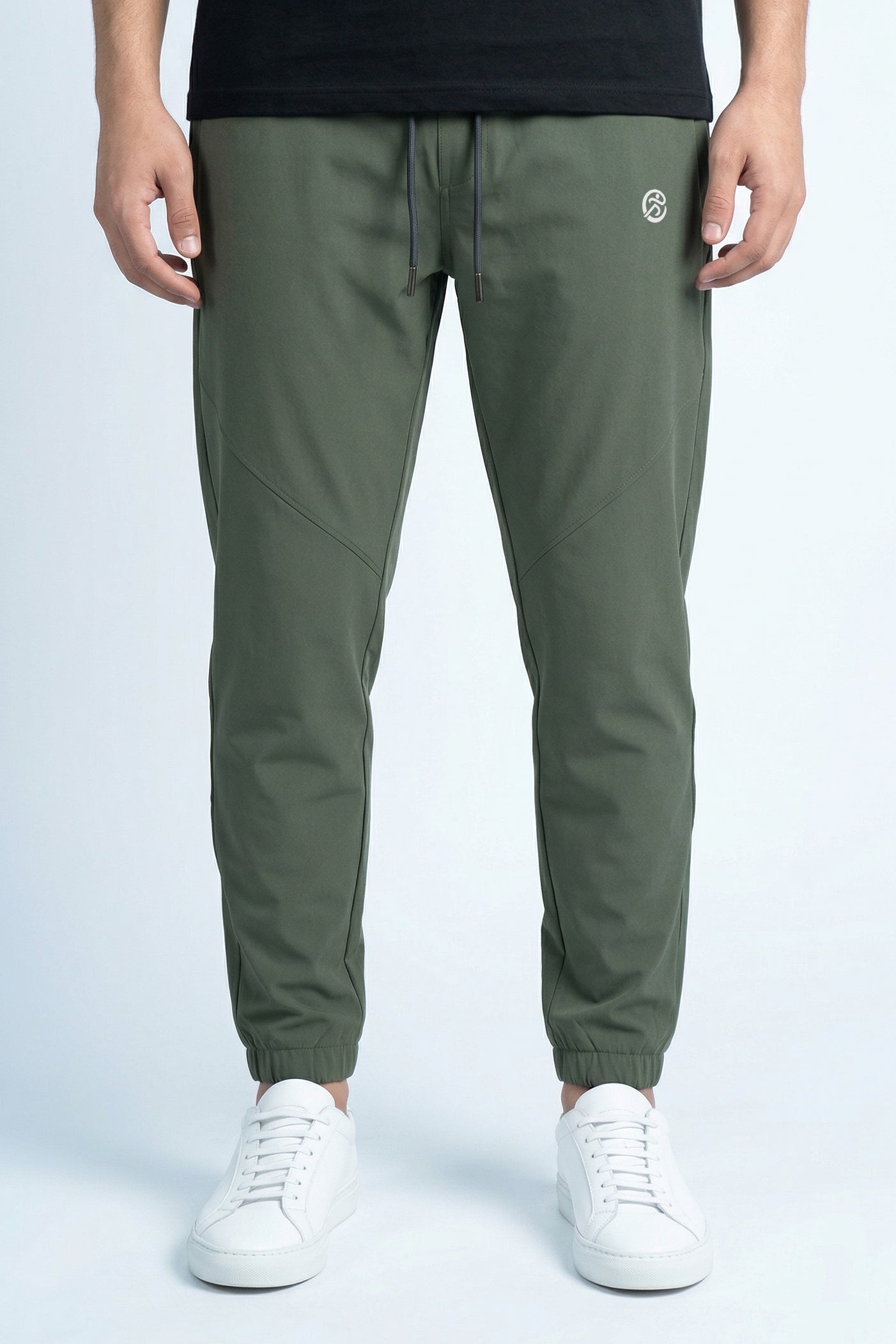 Olive Green Tapered Jogger Pants
