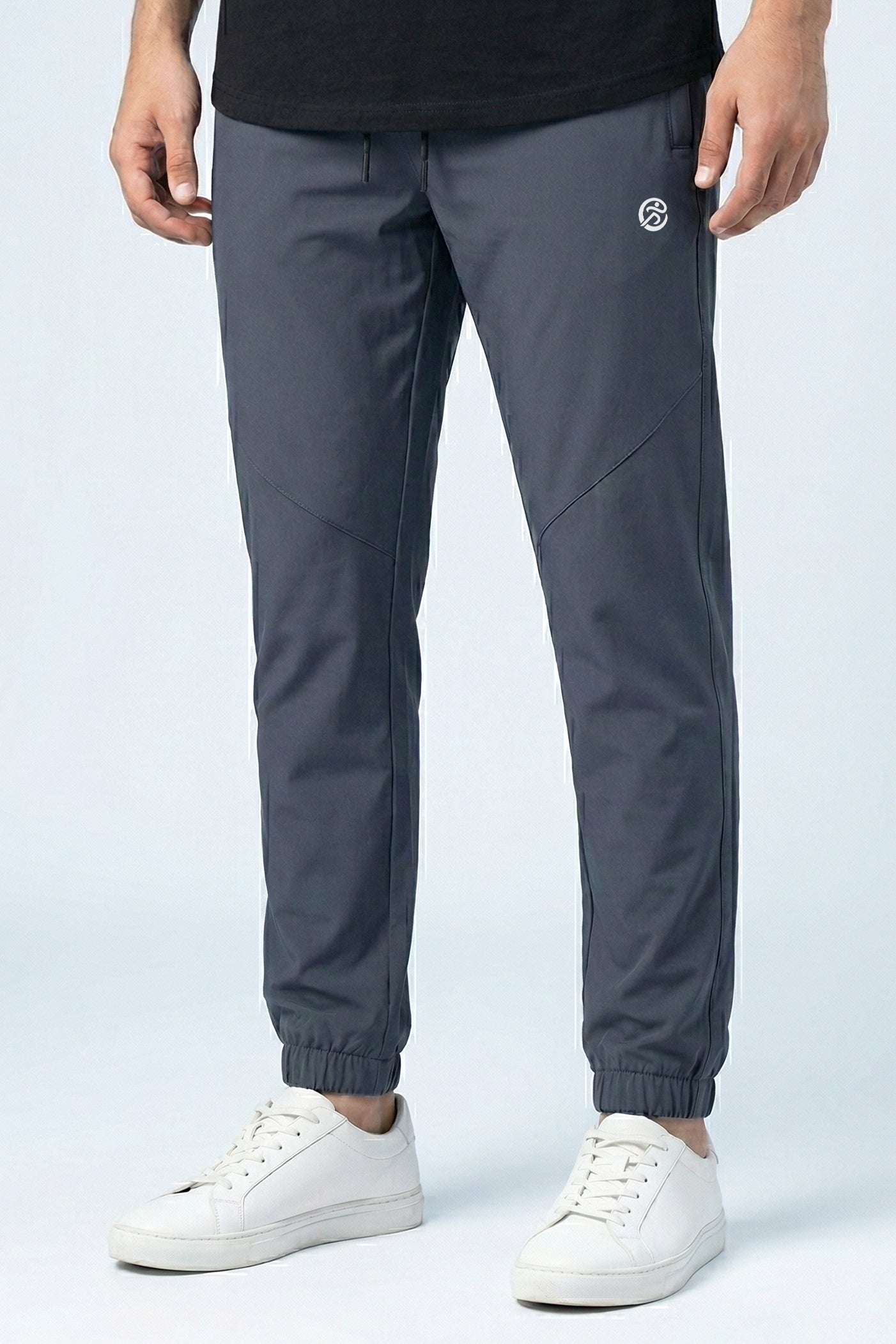 Slate Grey Tapered Jogger Pants