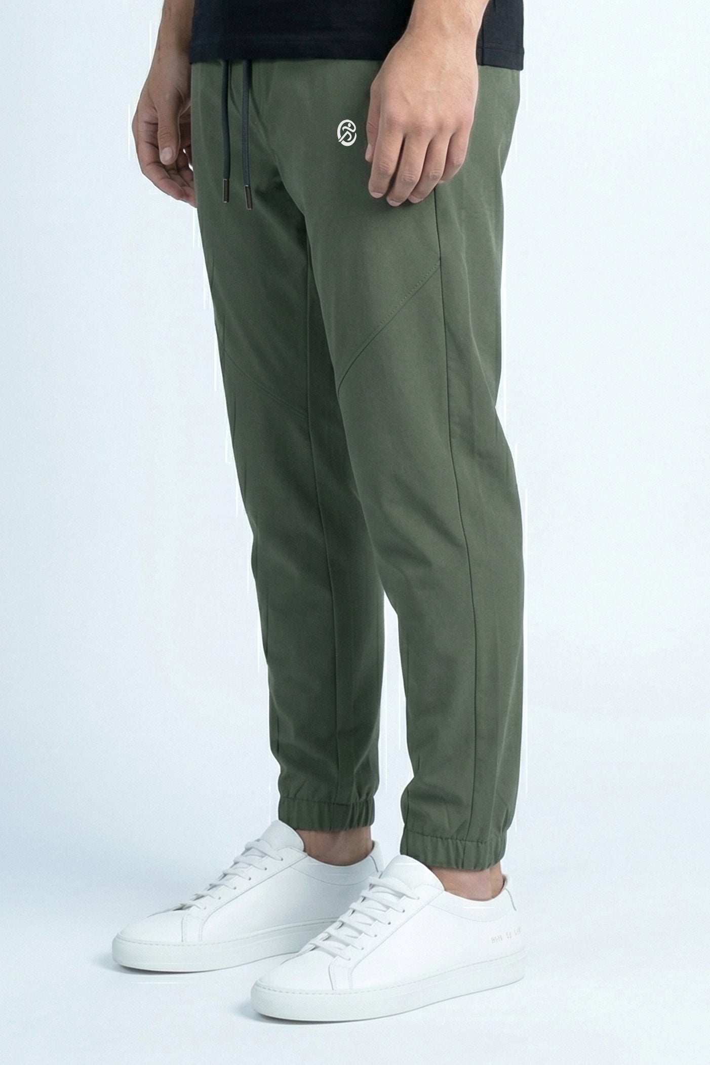 Olive Green Tapered Jogger Pants