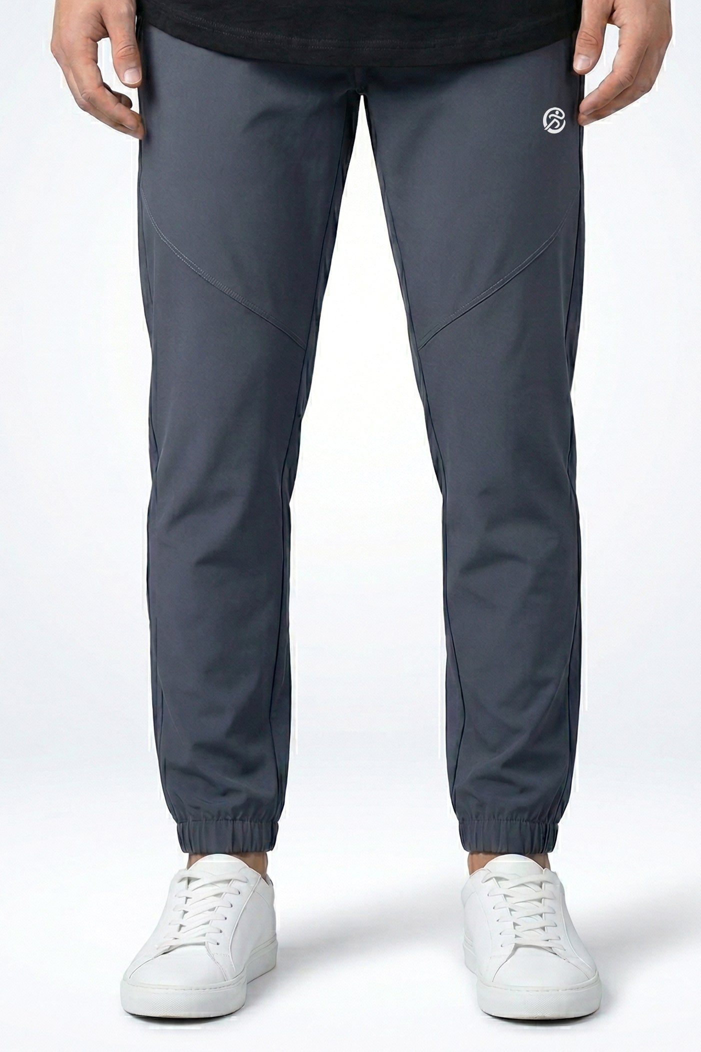 Slate Grey Tapered Jogger Pants