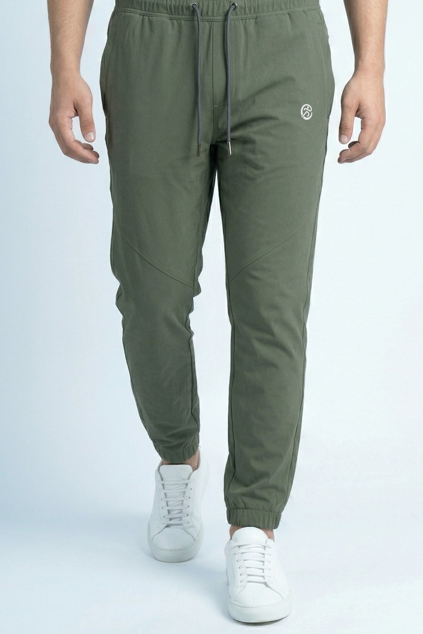 Olive Green Tapered Jogger Pants