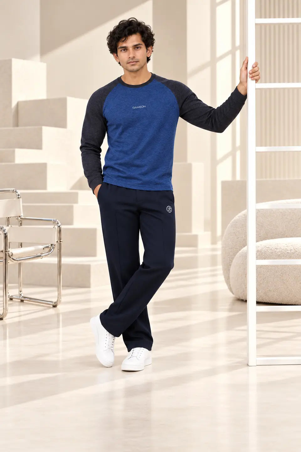 Cobalt Current – Men’s Cotton Shirt &amp; Metro Navy Straight-Fit Trouser Set
