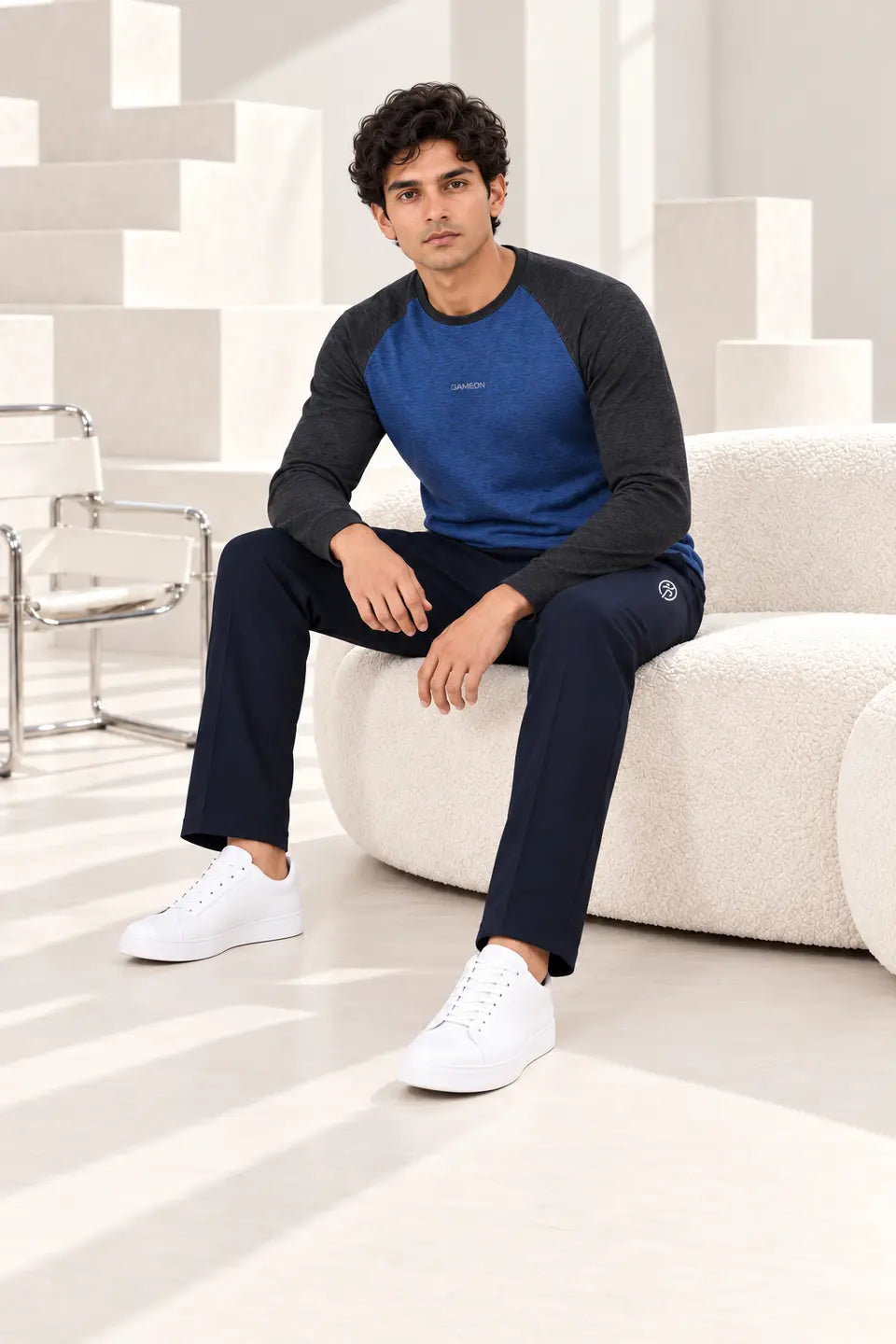 Cobalt Current – Men’s Cotton Shirt &amp; Metro Navy Straight-Fit Trouser Set