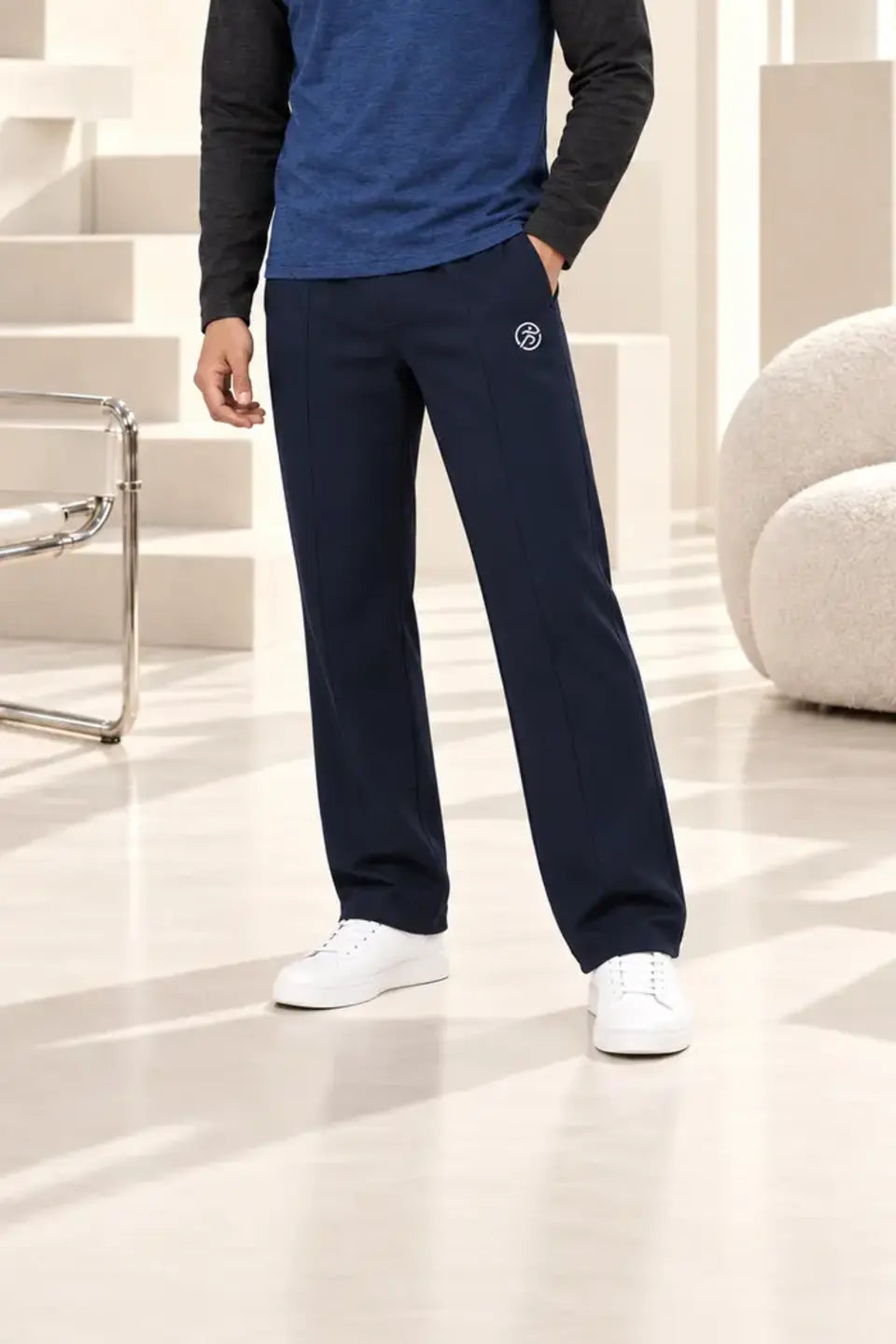 Cobalt Current – Men’s Cotton Shirt &amp; Metro Navy Straight-Fit Trouser Set