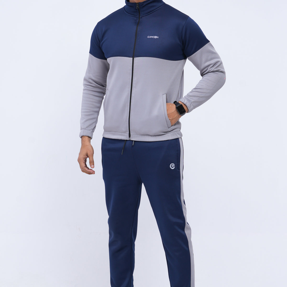 Urban Sprint Tracksuit – Navy & Grey – GameOn