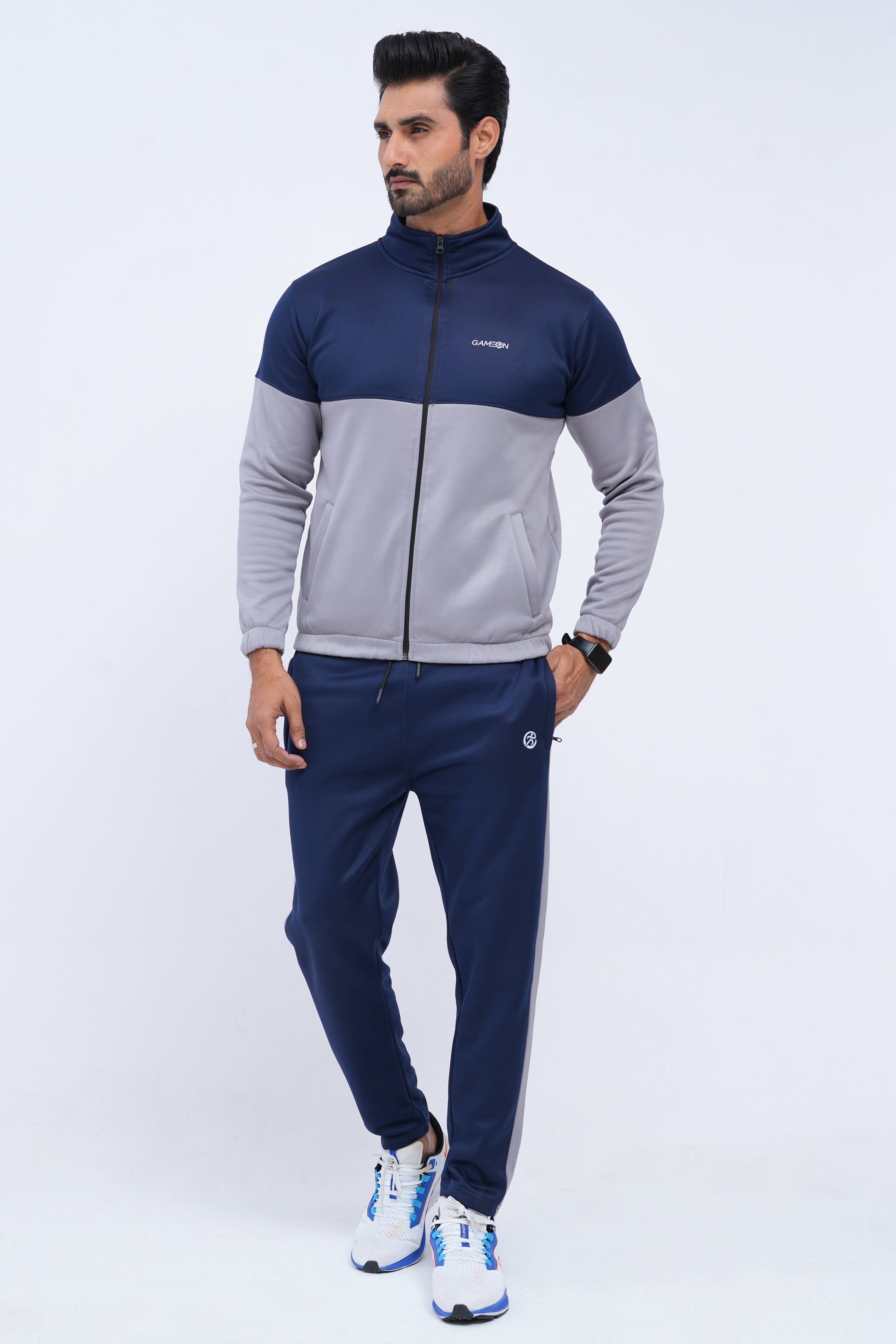 Urban Sprint Tracksuit – Navy & Grey