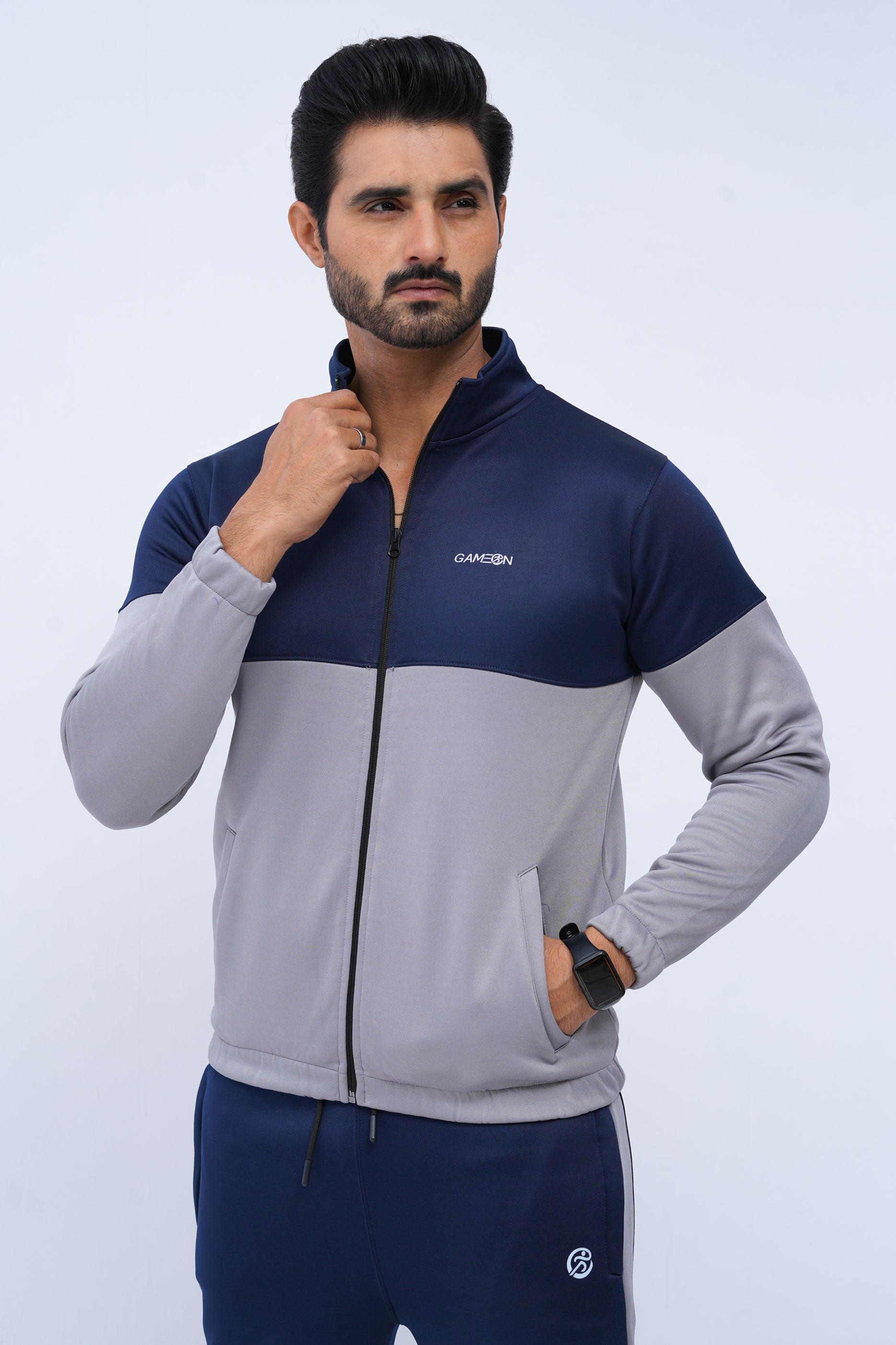 Urban Sprint Tracksuit – Navy & Grey