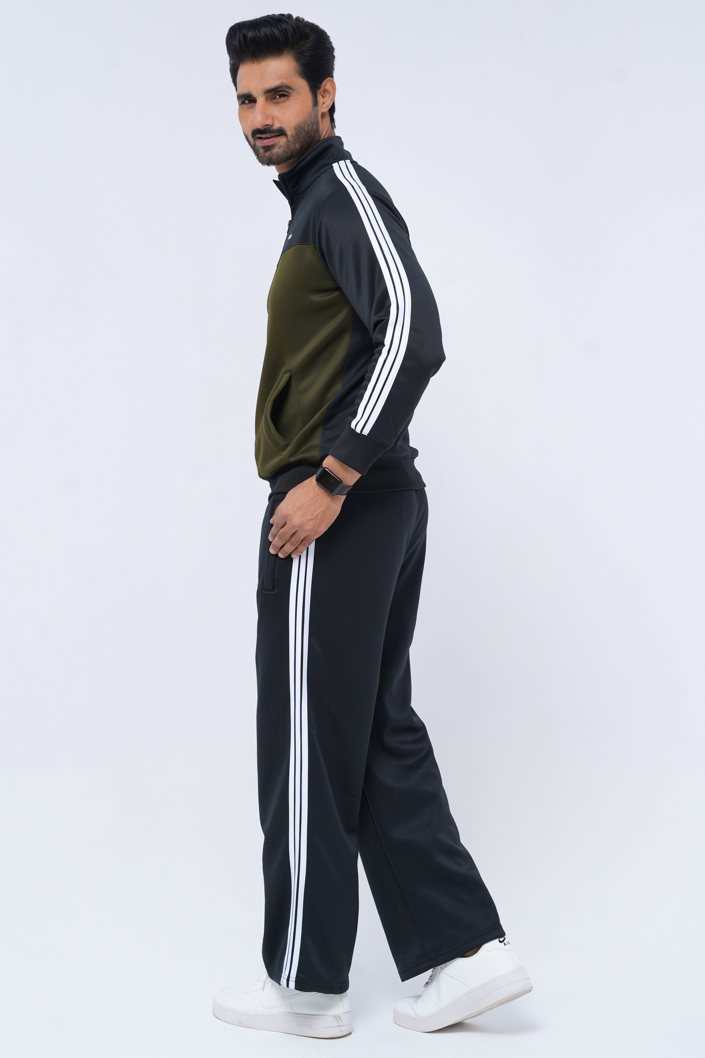 Impression Tracksuit – Olive & Black