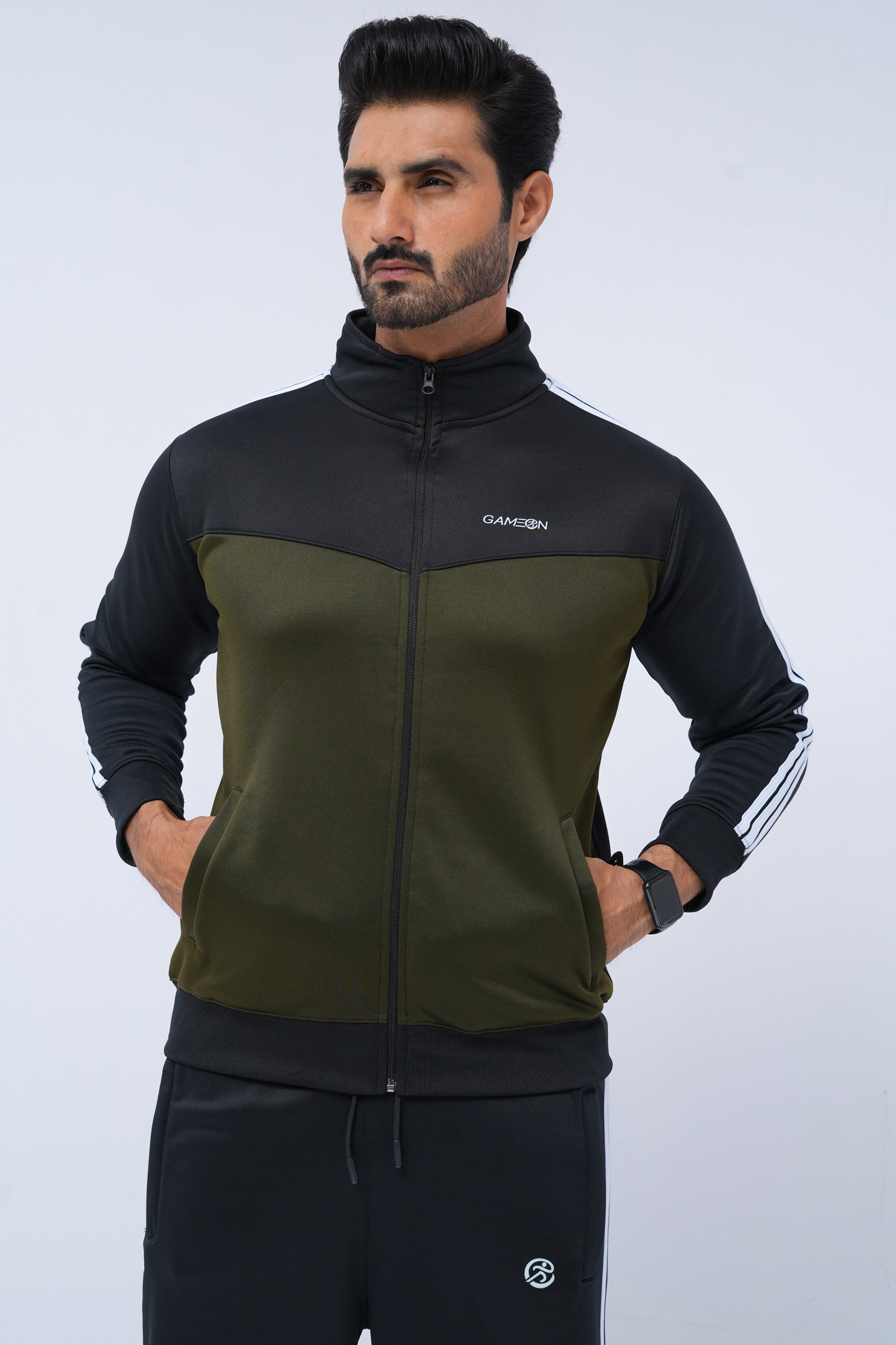 Impression Tracksuit – Olive & Black