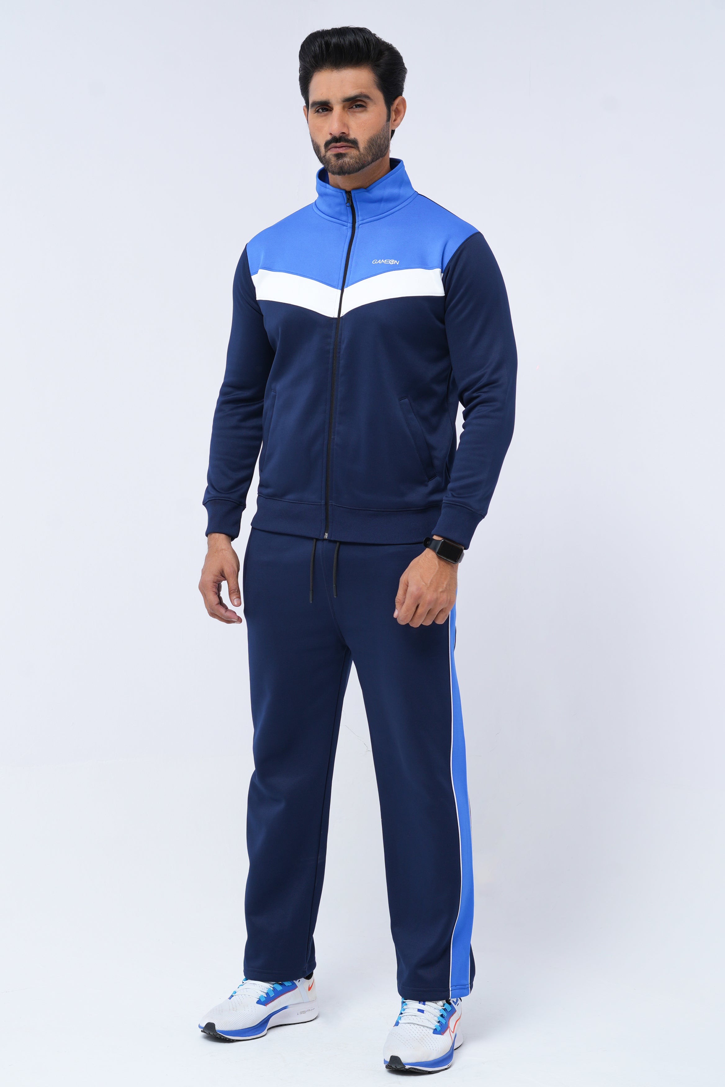 Wining Combo Tracksuit – Neon Blue & Navy