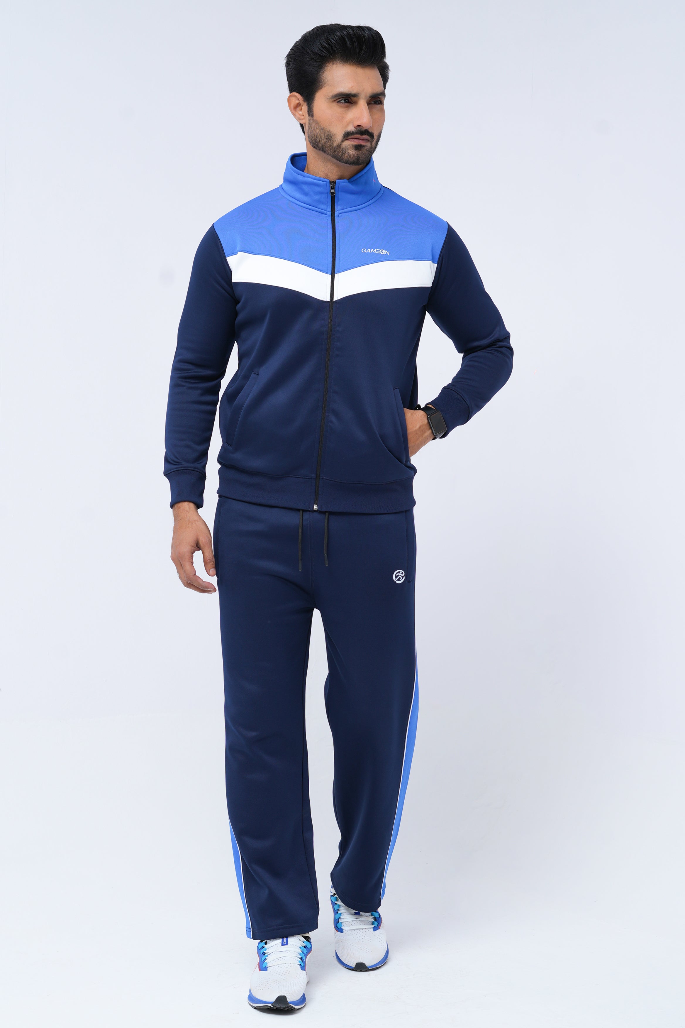 Wining Combo Tracksuit – Neon Blue & Navy