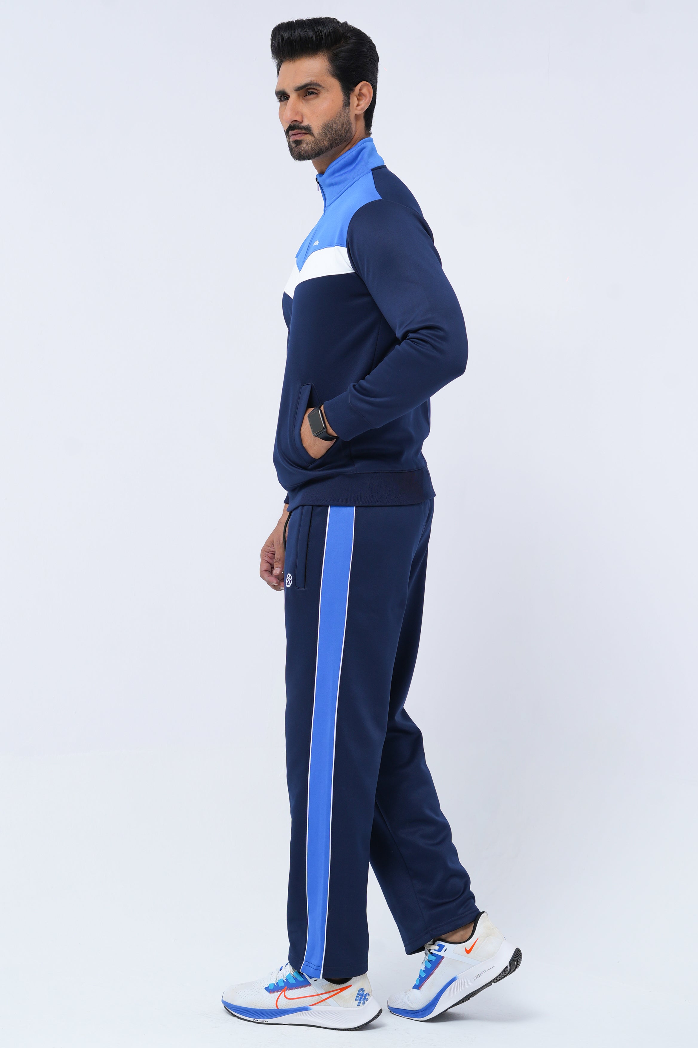 Wining Combo Tracksuit – Neon Blue & Navy