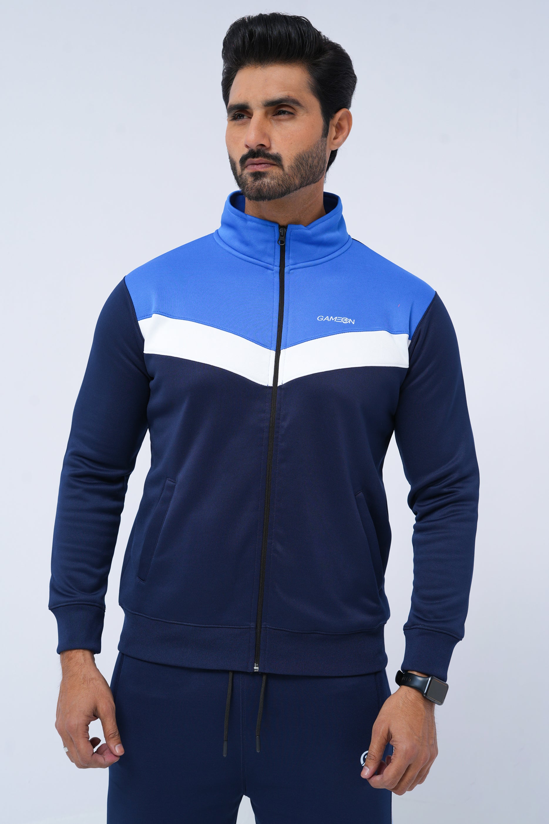 Wining Combo Tracksuit – Neon Blue & Navy
