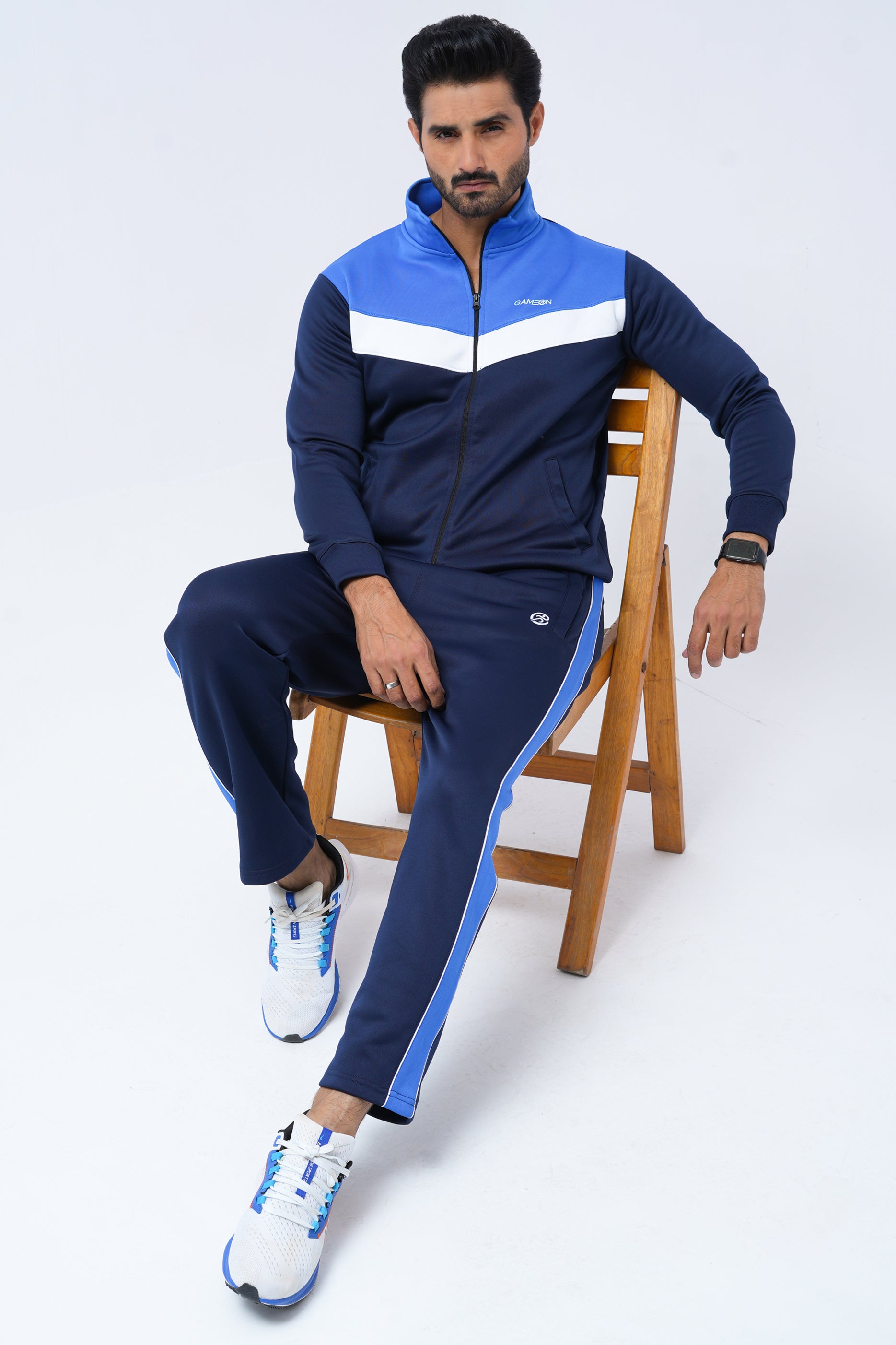 Wining Combo Tracksuit – Neon Blue & Navy
