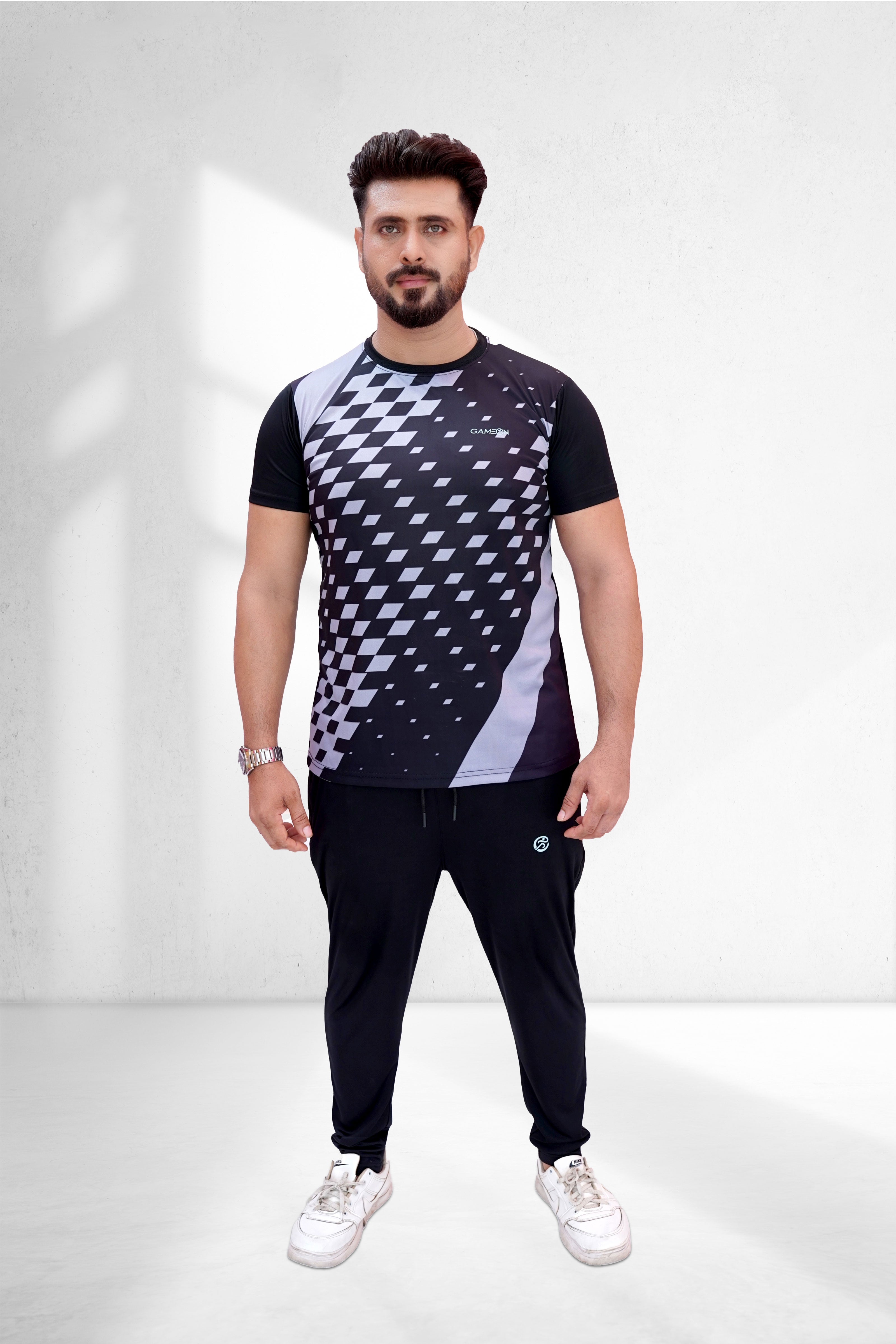 Modern Vibe Tracksuit – Grey & Black Block Edition