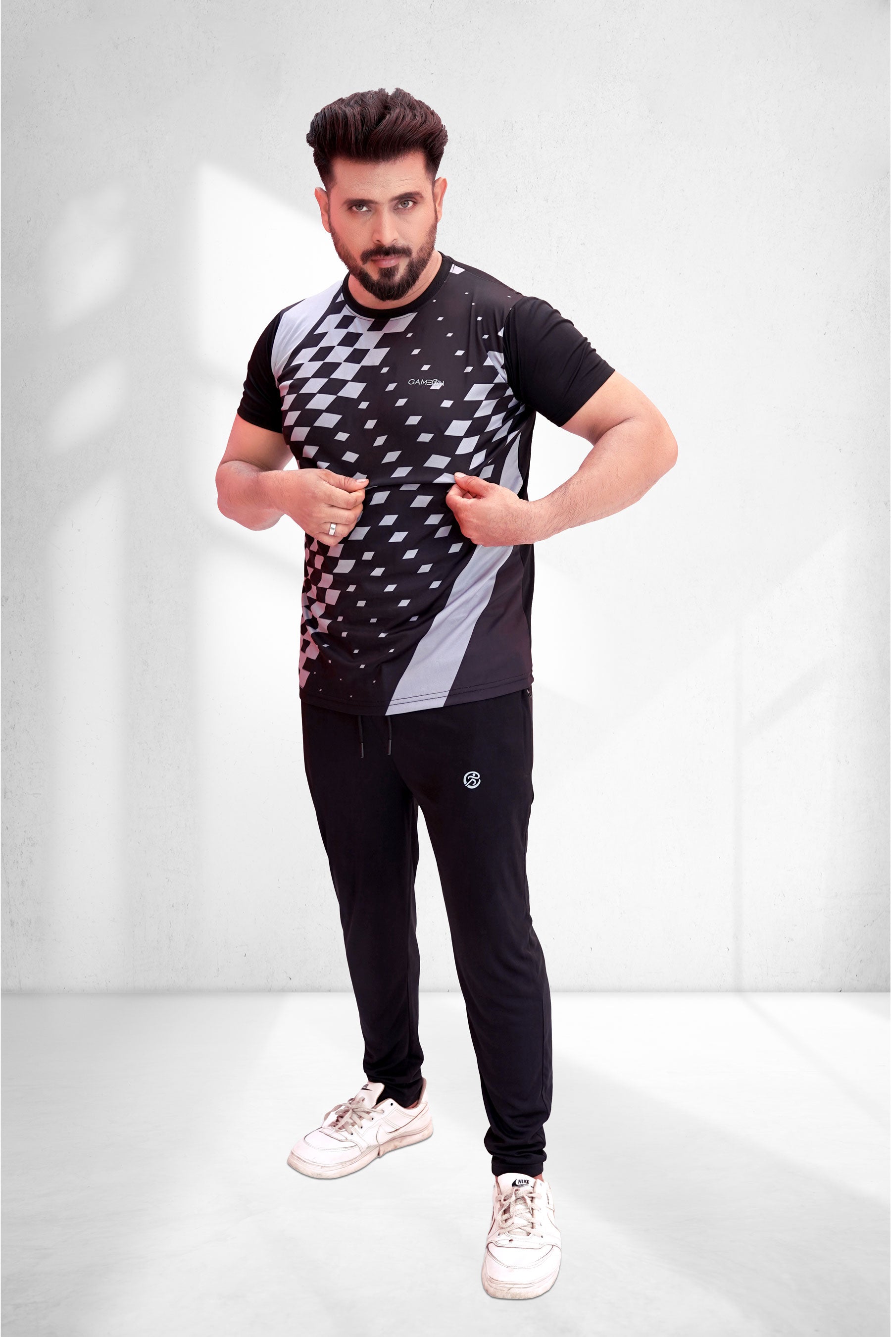 Modern Vibe Tracksuit – Grey & Black Block Edition