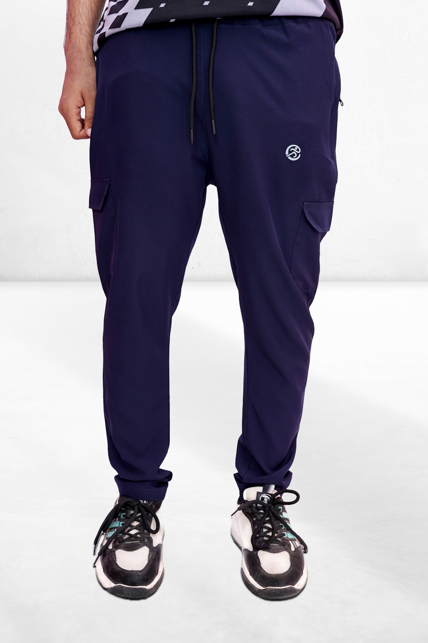 NavyCore Tapered Cargo Track Pants
