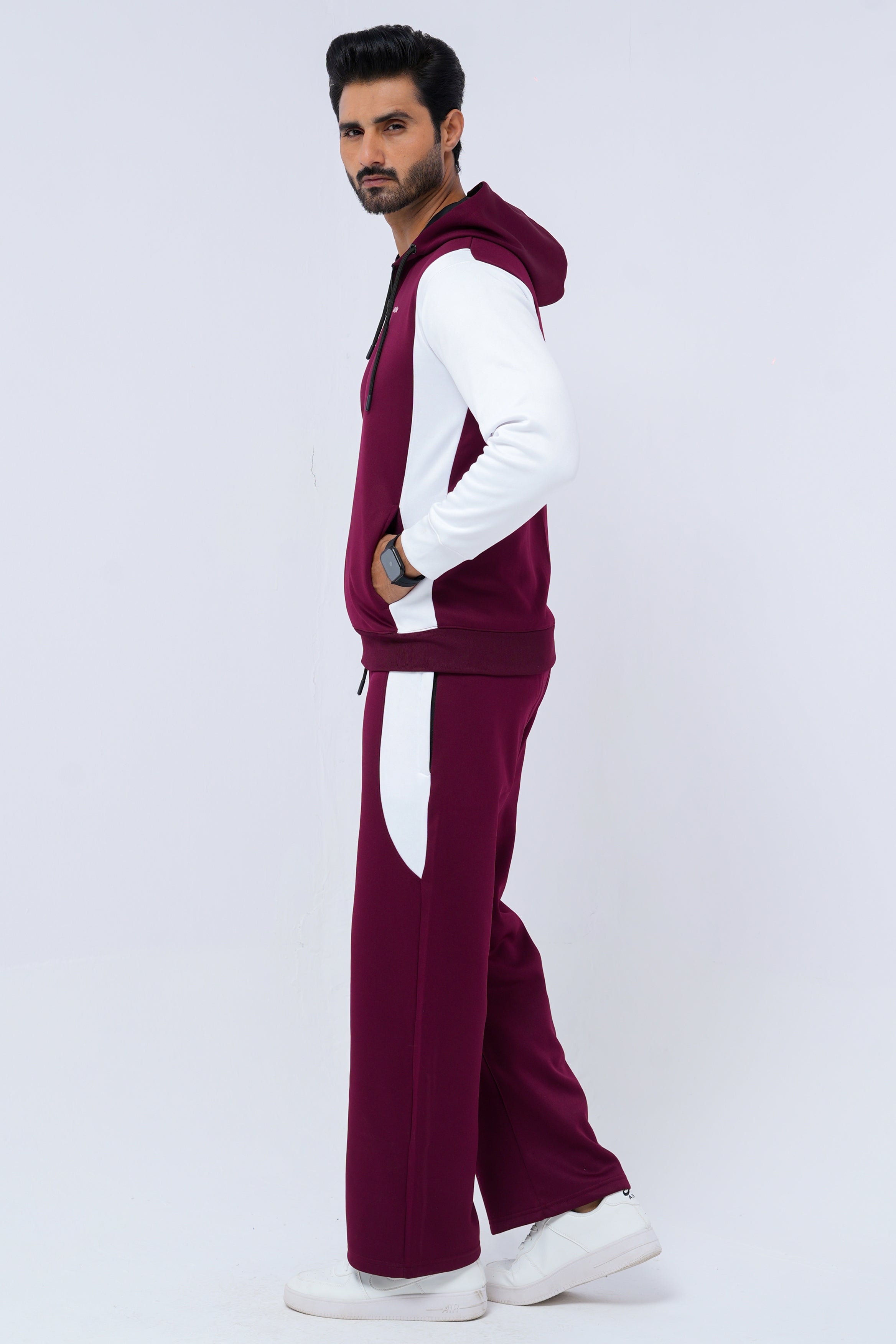 GameOn Burgundy & White Tracksuit