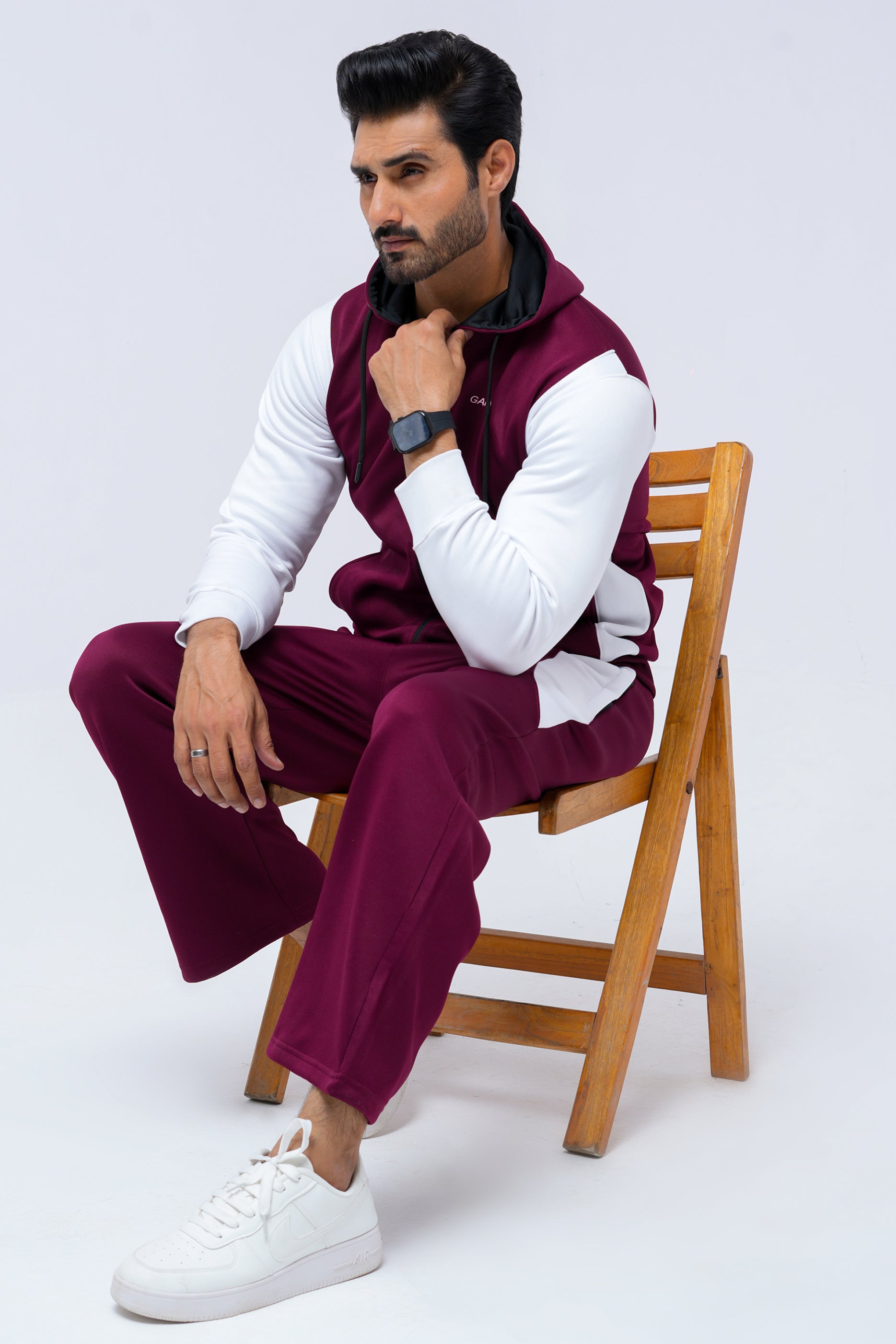 GameOn Burgundy & White Tracksuit
