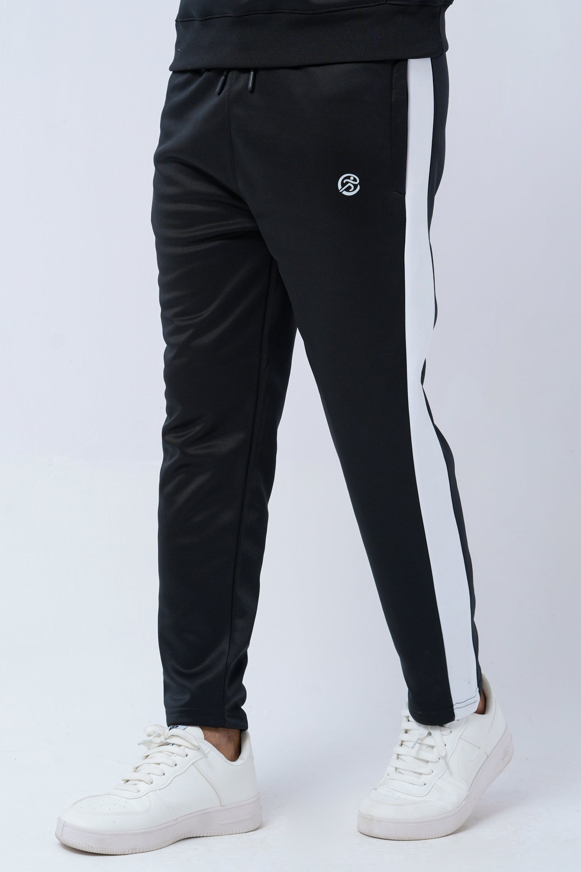 Performance Tracksuit – Black, Grey & White