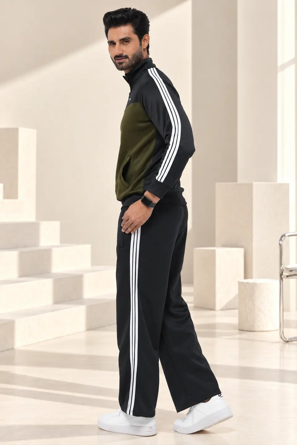 Impression Tracksuit – Olive & Black
