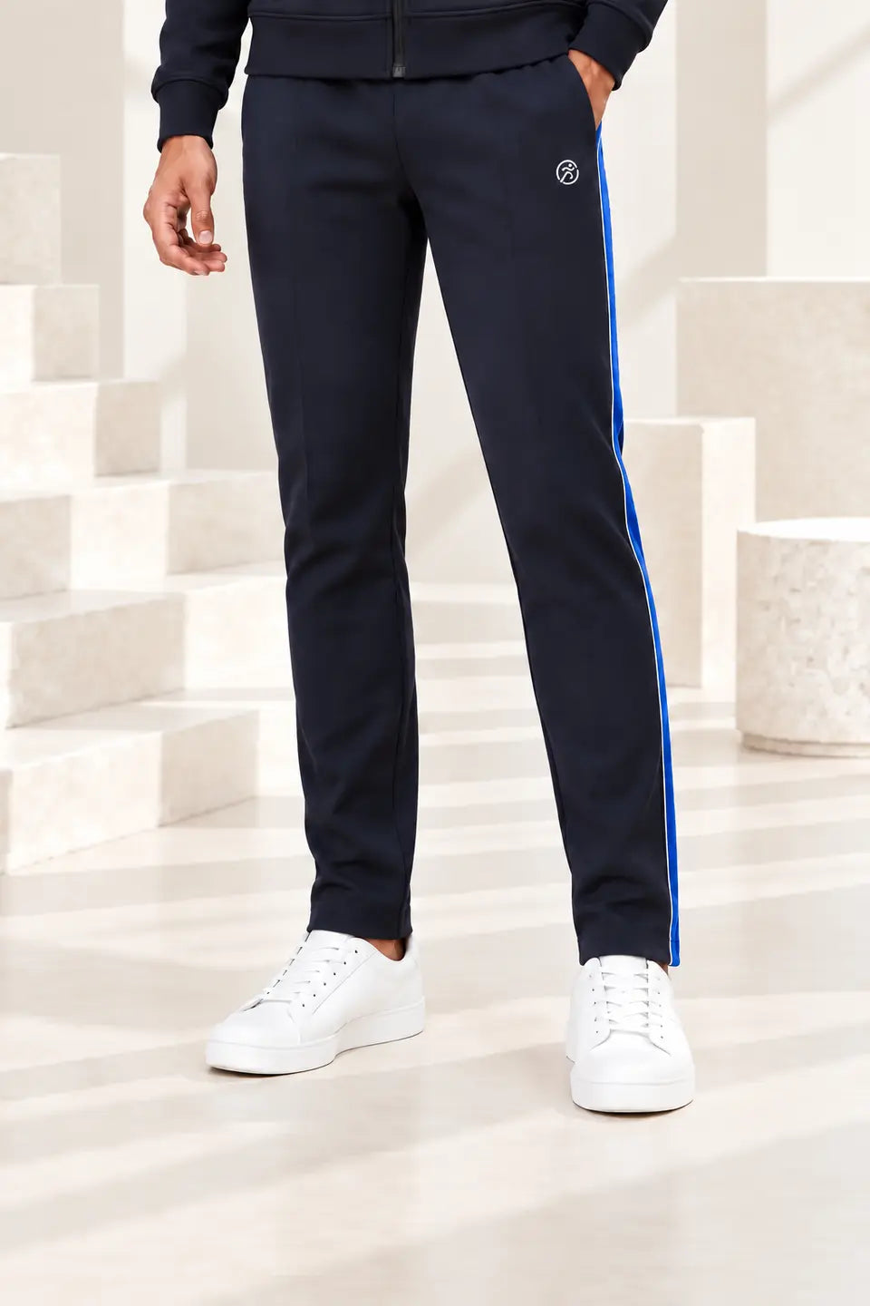 Royal Sprint Tracksuit - White, Royal Navy & Deep Navy