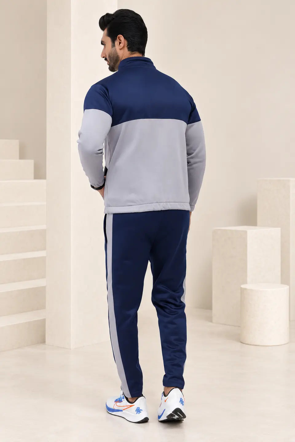 Urban Sprint Tracksuit – Navy & Grey