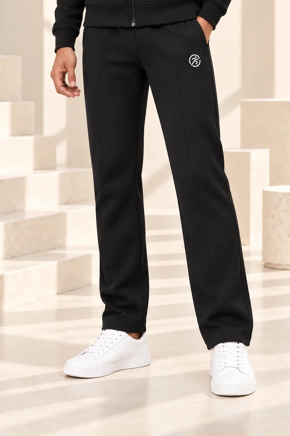 Volt Shadow Men's Fleece Tracksuit - Black & Charcol Gray